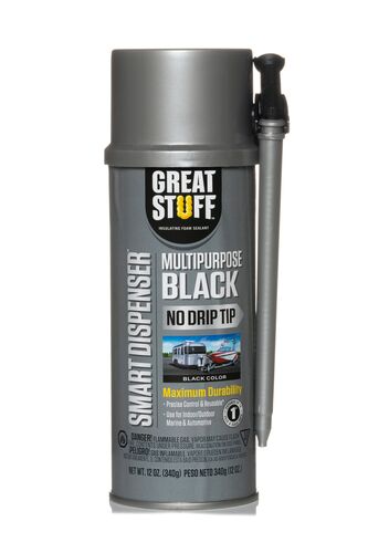 Multipurpose Black Polyurethane Foam Insulating Sealant - 12 Oz
