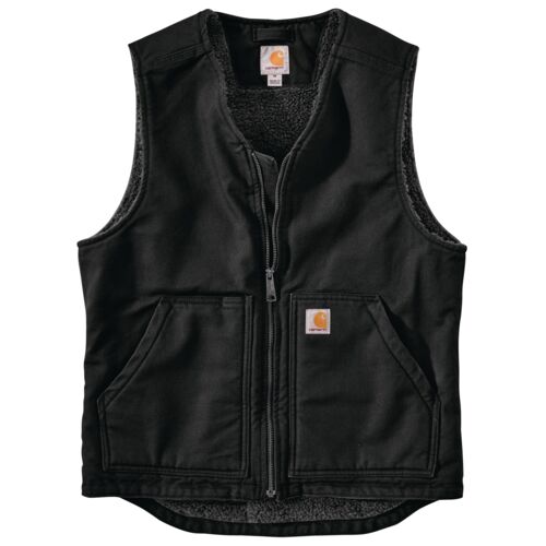 Men's Washed Duck Sherpa-Lined Vest