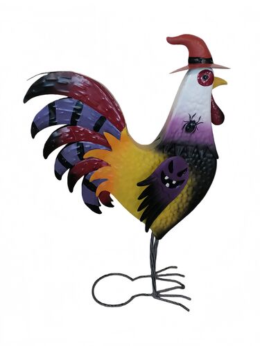 24" Iron Rooster Decor