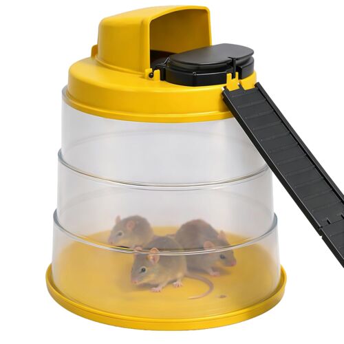 Flip N Slide All-in-One Mouse Trap with Collapsible Bucket