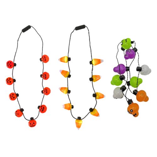 Halloween Light-Up Necklaces - Assorted