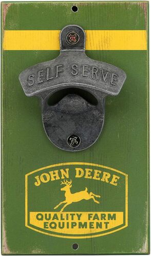 John Deere Green Rustic Bottle Opener