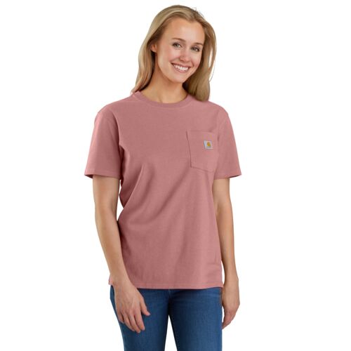Women's Loose Fit Heavyweight Short Sleeve Pocket T-Shirt - Spring Colors