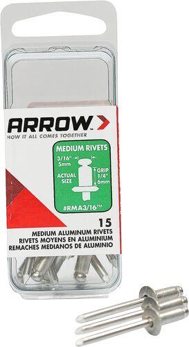 3/16 x 1/4" Medium Aluminum Blind Rivet