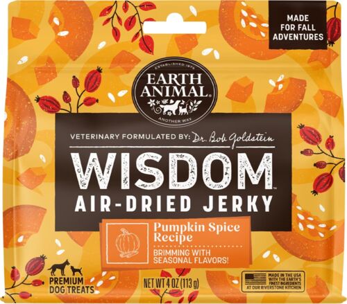 Pumpkin Spice Recipe Air-Dried Jerky Dog Treats - 4 oz