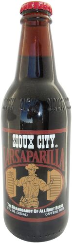 Souix City Sarsaparilla Soda - 12 oz Glass Bottle