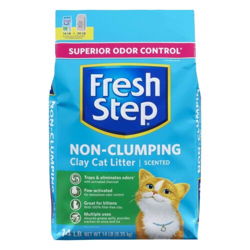 Premium Scented Non-Clumping Clay Cat Litter Odor Control -14 lb