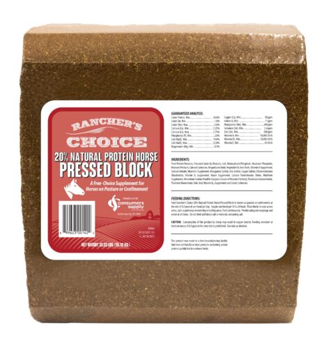 20% Natural Protein Horse Pressed Block - 33 Lb