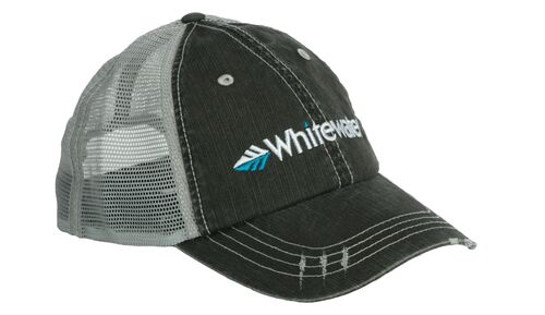 Whitewater Washed Logo Hat in Black