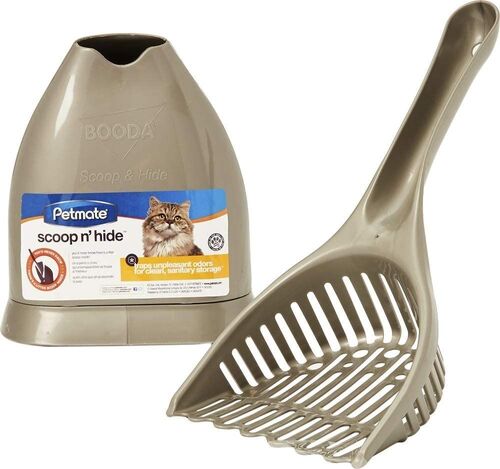 Booda Scoop'N Hide Deep-Bucket Cat Litter Scoop Built-In Rake