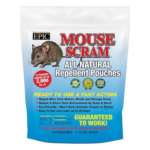 All-Natural Granular Mouse Repellent - 1.75 oz Packets (10-Pack)