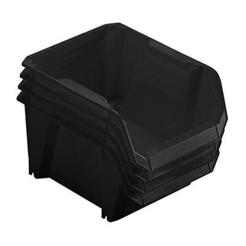 No.3 Pack of 4 Black Storage Bin