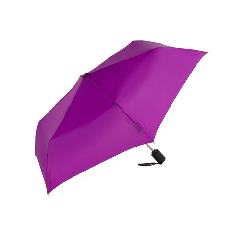 Auto Open And Close 42" Arc Compact Umbrella With Rubber Grip In Hyacinth