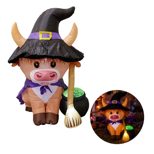 6.5' Inflatable Highland Cow Decor