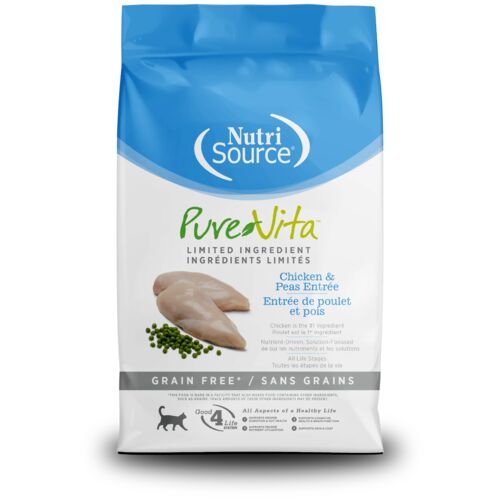 Pure Vita Grain Free Chicken & Peas Entree Dry Cat Food - 12 Lb