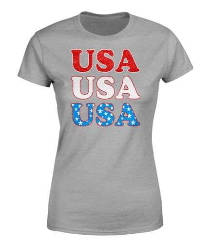 Women's Multiple USA Short Sleeve T-Shirt