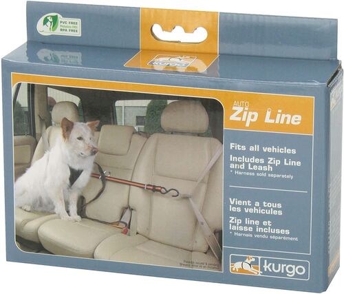 Leash and Zipline Dog Vehicle Restraint System