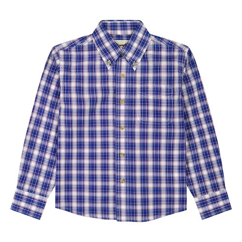 Boys' Riata Plaid Long Sleeve Button-Down Shirt