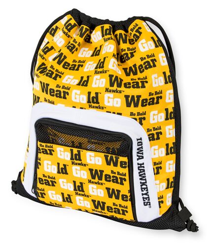 Iowa Hawkeye Fleece Drawstring Bag