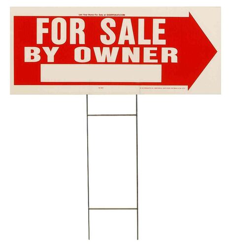 Corrugated FOR SALE BY OWNER Yard Sign