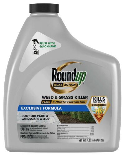 Dual Action Weed and Grass Killer Plus 4 Month Preventer with QuickHand Sprayer Refill - 50 oz
