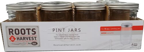 Wide Mouth Canning Jars with Rings & Lids