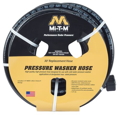 Medium Duty Pressure Washer Hose - 1/4" x 30'