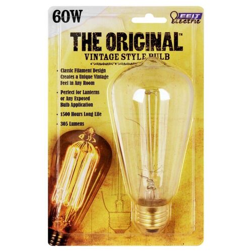 60 Watt Clear ST19 120 Volt LED Bulb