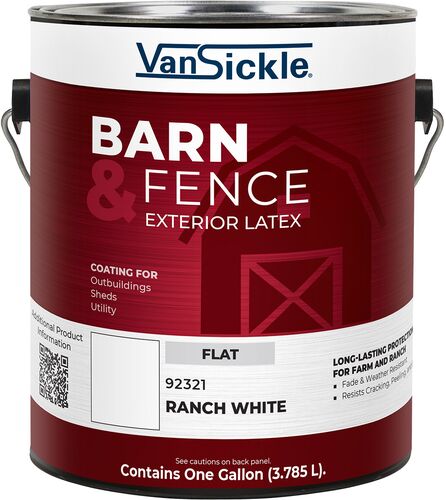 Barn & Fence Exterior Latex in Flat Ranch White