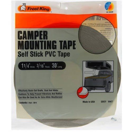 V447H Camper Mounting Tape 1-1/4" x 3/16" x 30', Grey