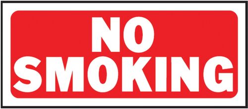 6 x 14" No Smoking Heavy Duty Fence Sign