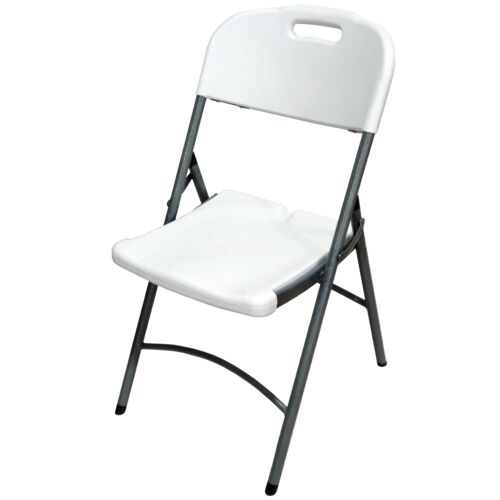 Beige Resin Folding Chair