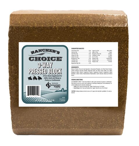 3-Way Pressed Block - 33.33 Lb