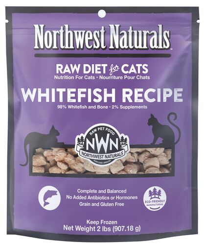 Frozen Raw Diet for Cats in Whtiefish Recipe - 2 Lb