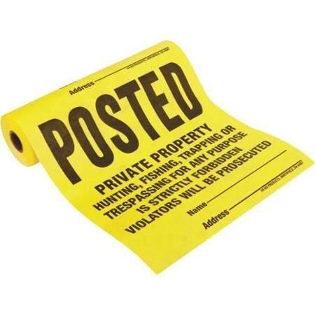 Private Property Legal Sign Roll