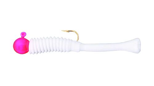 Nail-Tail Jig Tails 3-Pack wit 8 Tails in Pink/White