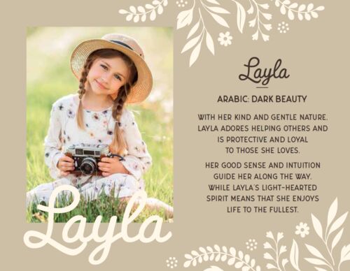 Kids Picture Frame - Name L-Z