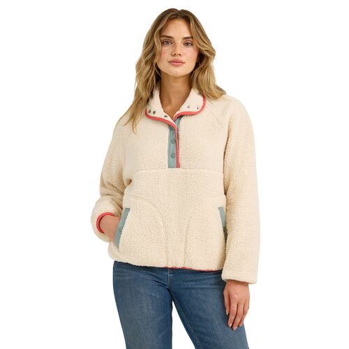 Women's Retro Half-Snap Sherpa Pullover