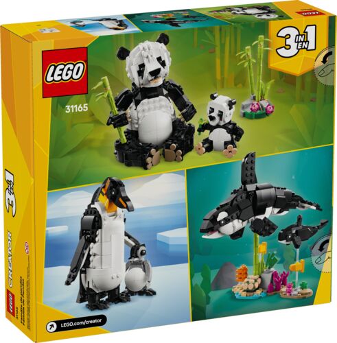 Creator 3 in 1 Wild Animals Panda Family Building Set