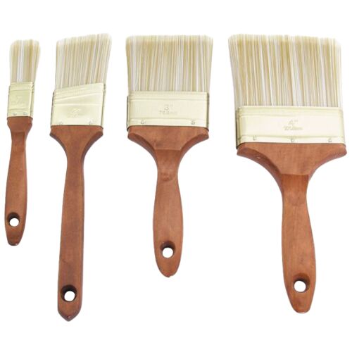 4-Piece Wood Handle Brush Set