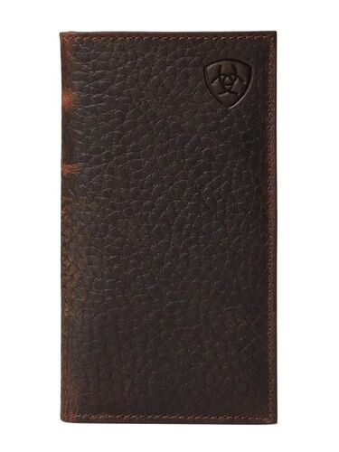 Men's Shield Logo Rodeo Wallet in Dark Brown