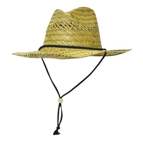 Seagrass Lifeguard Straw Tie Hat in Natural