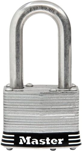 1-3/4" Wide Laminated Stainless Steel Pin Tumbler Padlock with 1-1/2" Shackle