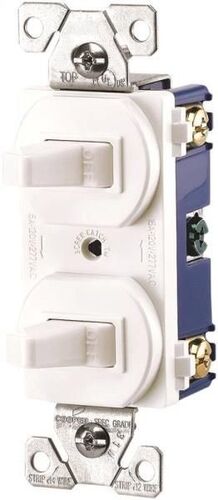 15 A, 120/277 VAC, 1 Pole Duplex Grounding Toggle Switch