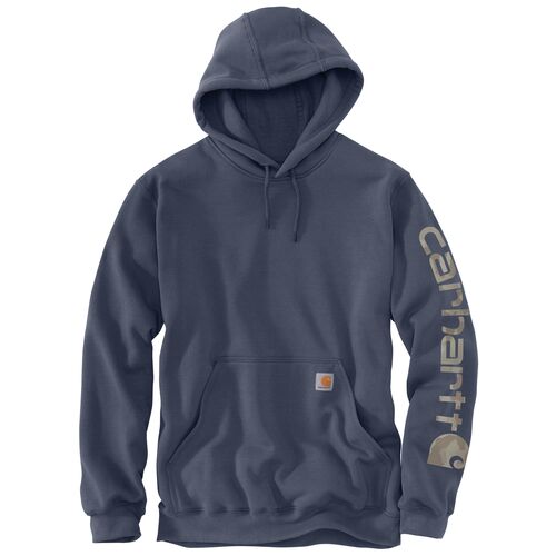 Men's Loose Fit Midweight Logo Sleeve Graphic Hoodie