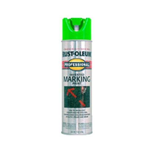 Professional Inverted Marking Spray Paint in Flourescent Green - 15 oz