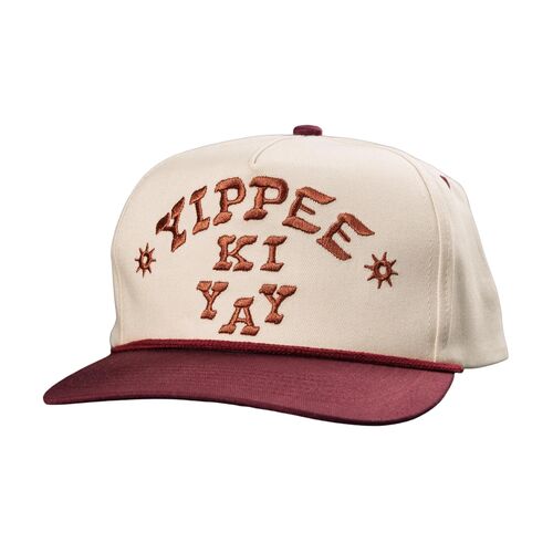 Yippee Ki Yay Snapback Hat in White