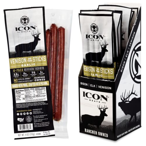 Garlic Venison Stick - 4-Pack