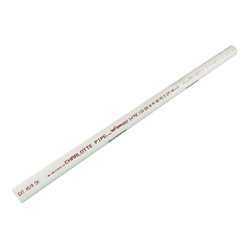 3/4" x 2' Schedule 40 PVC Plain End Pipe