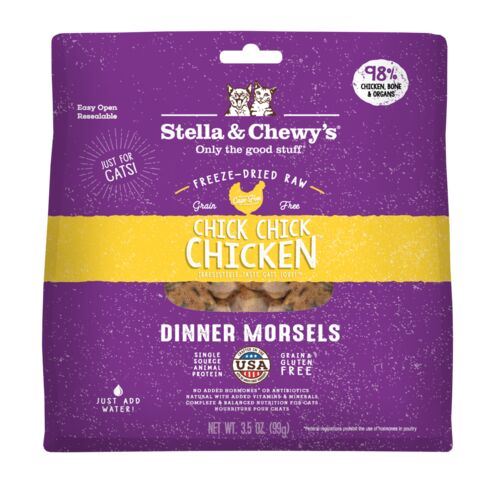 Chick Chick Chicken Freeze Dried Dinner Morsels For Cats - 3.5 oz